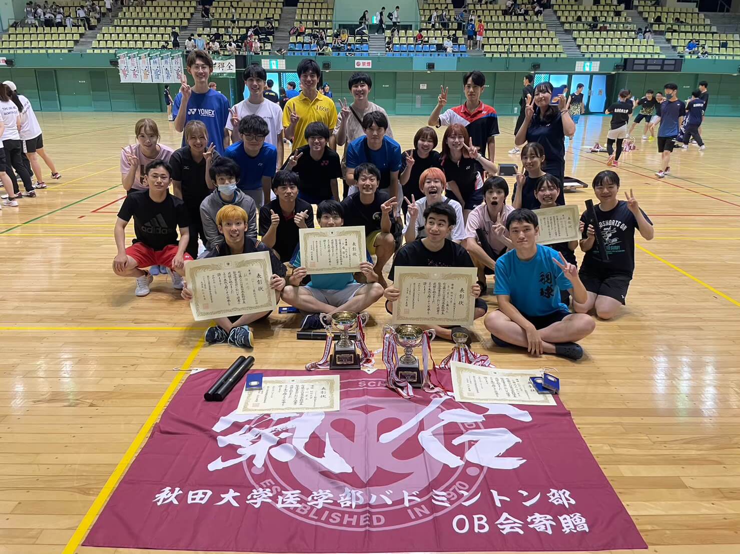 第66回東日本医科学生総合体育大会 バドミントン競技において、男子バドミントン部が優勝しました。